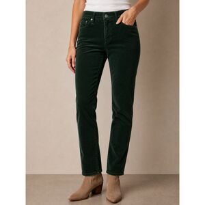 AG Prima Corduroy Pants Green Cigarette Leg Size 26R Stretch Made in the USA